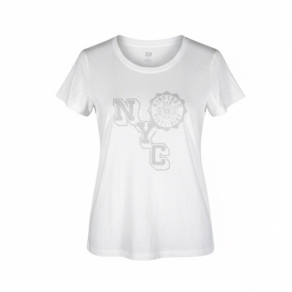 Gap Womens Favorite T NYC Graphic White Short Sleeve Crewneck T-Shirt Size S NEW